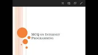 MCQ's on Internet Programming