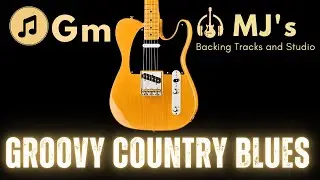 Groovy Country Blues in G minor | Guitar Backing Track