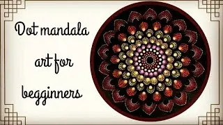 EASY Dot mandala painting IDEA for beginners||Dot mandala painting on MDF||DIY||Wall decoration idea
