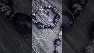 Комплект " Аметистовый цветок" Переделка для Светланы из Благовещенска #jewelry #авторскиеукрашения
