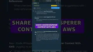 Keep your code private while using CodeWhisperer #shorts