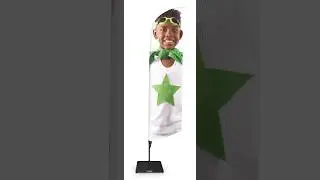 Banderas publicitarias vídeo de montaje