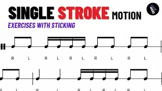 Single Strokes Builders -  Drumming Exercises  🎶🥁
