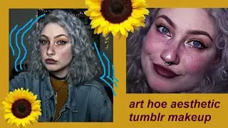 art hoe aesthetic tumblr inspired makeup tutorial //faux freckles+cold nose