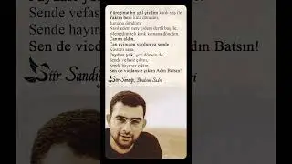 Sen de Vicdansız Çıktın, Adın Batsın! #ibrahimsadri  #şiir #şiirsandığı