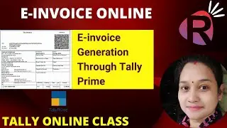 E-invoice generation through Tally Prime||Online e-invoice||Tally online class