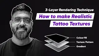 How to Make Realistic Tattoo Textures | 3D Rendering Technique | Tattoo Tutorial by Sunny Bhanushali