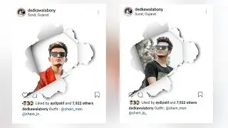 3D Instagram- Paper Torn Style - Photo Editing | PicsArt Tutorial