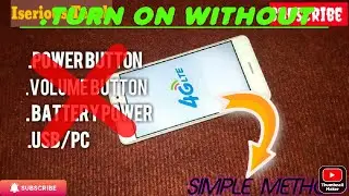 Turn On Every Android Phone Without Power And Volume Button 1000%legic