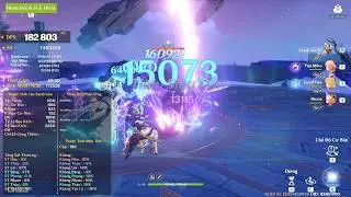 Genshin Impact Showcase | C0R1 Sandrone + C1 Yae Miko + C0 Escoffier + Diona, DPS: 182k