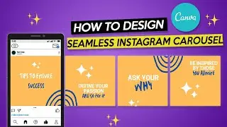 How to create seamless instagram carousel with Canva for FREE