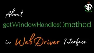 getWindowHandles( ) method in WebDriver Interface