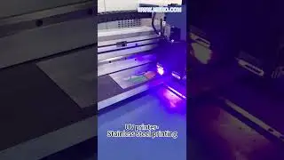 Stainless steel printing metal plate printer #uvdtf #uvprinter#metalprinter