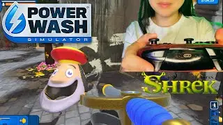 ASMR | Cleaning Duloc from Shrek 🎮🧼| PowerWash Simulator Gameplay (Whispers, Controller Sounds)