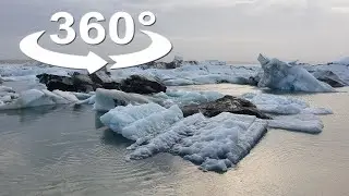 Glacial lake, Major attraction of Iceland, VR 360 video