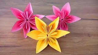 How to Make Realistic Paper Flower | Easy Paper Flower DIY | Origami Kusudama Flower Making