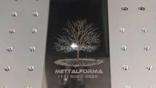 Gravação a Laser em Metal Árvore - Mettalforma