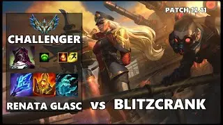 SEASON 12 CHALLENGER Support Gameplay - RENATA GLASC vs BLITZCRANK Patch 12.11