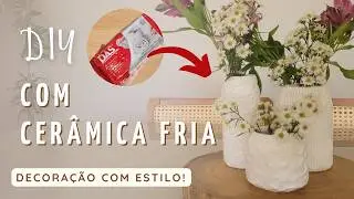 DIY - VASOS DE CERÂMICA com VIDROS DE CONSERVA - Faça Você Mesmo - Home Decor