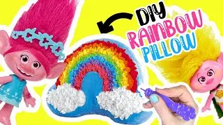 Trolls Band Together Movie DIY Giant Rainbow Pillow with Poppy and Viva! Crafts for Kids