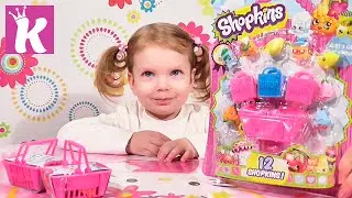 Шопкинсы игровой набор игрушек корзинки с сюрпризами Shopkins surprise toys unboxing