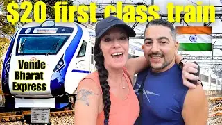 FIRST CLASS Vande Bharat Express Indian Train Travel 🇮🇳 New Delhi to Agra