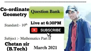 Co-ordinate Geometry Question Bank Solutions Class 10 SSC Maths2 Geometry Maharashtra board