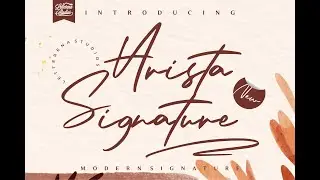 Arista Signature - Modern Signature Font