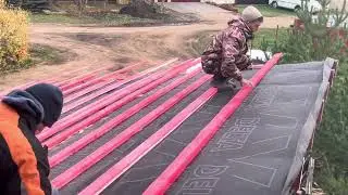 Монтаж кровли гаража
