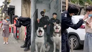 Tall + young security guard