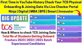 🔴First Time in YouTube History Must Check Your TCS Onboarding & Joining Date Via Live Checker Portal
