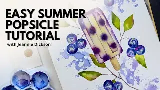 Easy 5-Minute Watercolor Popsicle Tutorial With A Fun Background