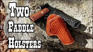 Making leather paddle holster for a 1911 and a Kimber