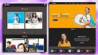How To Build A Responsive Online Education Website Design Using HTML - CSS - JavaScript Step By Step