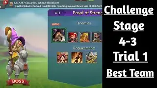 Lords Mobile challenge stage 4-3 trial 1 best F2p team