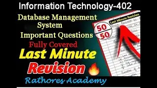 Important MCQs Live Stream IT Database Management System REVISION  CBSE BOARD -23 CLASS 10