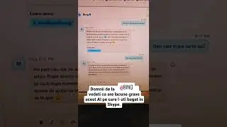 Bing AI are niste scapari 😀