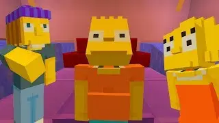 BART SIMPSON PEES HIS PANTS | The Simpsons | Minecraft Xbox
