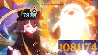 hutao gets 1 million damage without 4 crimson and without mona