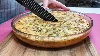 МНОГО НАЧИНКИ, МАЛО ТЕСТА. Самый ленивый заливной ПИРОГ С КАПУСТОЙ.  На второй день еще вкуснее