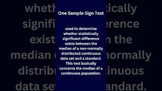 One Sample Sign Test