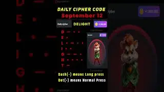 Daily cipher hamster kombat today | 12 September hamster kombat daily cipher combo | 5 million coins