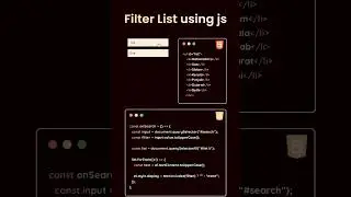 How to Filter List With JavaScript 