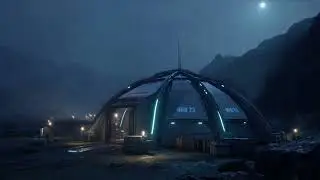 UNSC Hub 23: Rain Storm on Exoplanet LLR-4b | Sci-Fi Ambiance for Sleep, Study, Relaxation