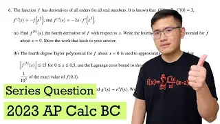 The infinite series question from the 2023 AP Calc BC FRQ
