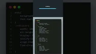 HTML CSS Loading a create