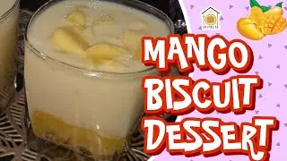 Mango biscuit dessert recipe | How to make Mango biscuit dessert recipe