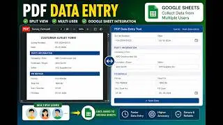 Built a PDF Data Entry App Using Google Sheets 🚀 Multi User Task System