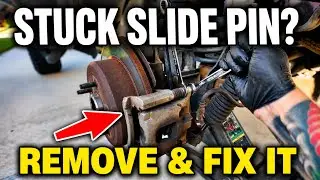How to Remove And Fix A Stuck Brake Caliper Slide Pin on a Jeep Wrangler / Seized and Rusted Tip