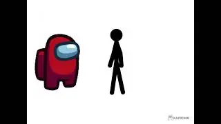 among us imposter kills stickman